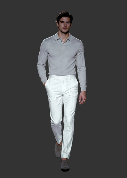 CHANDAIL#POLO-MK010-LIGHT GREY