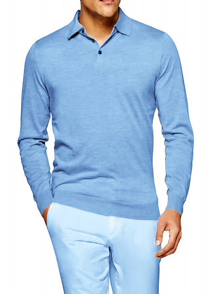 CHANDAIL#POLO-MK010-BLEU CIEL