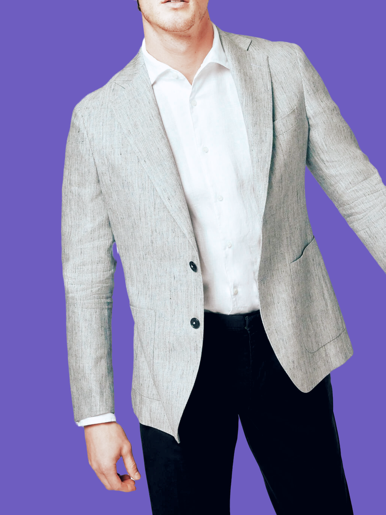 BLAZER#CANALI-LIN-GREY