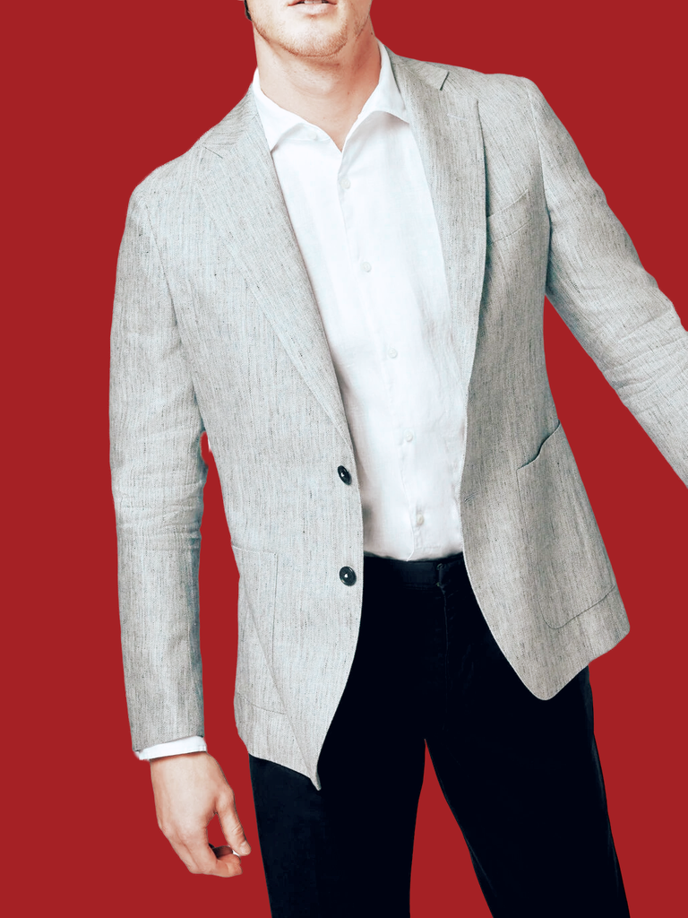 BLAZER#CANALI-LIN-GREY