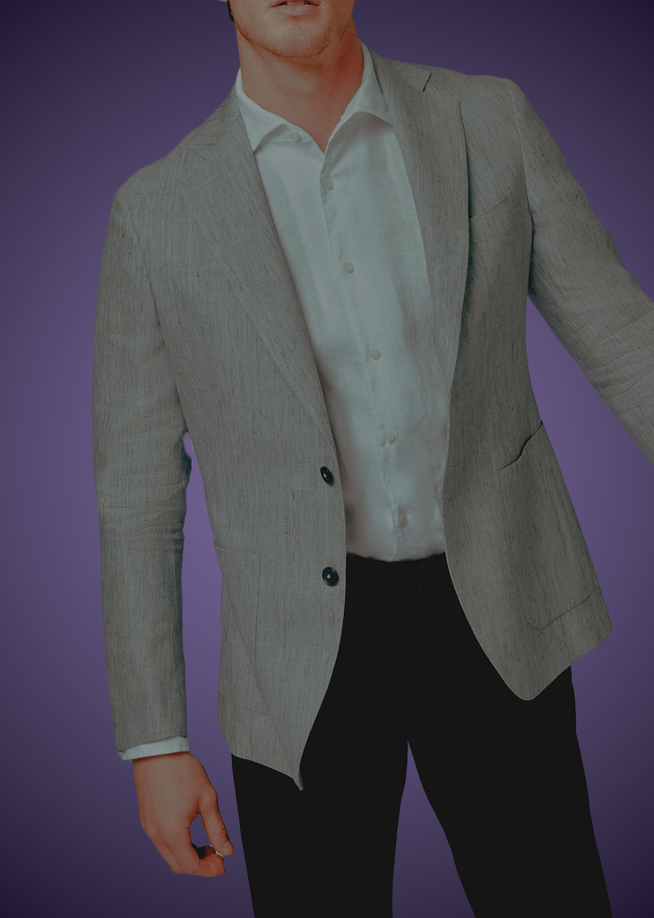 BLAZER#CANALI-LIN-GREY