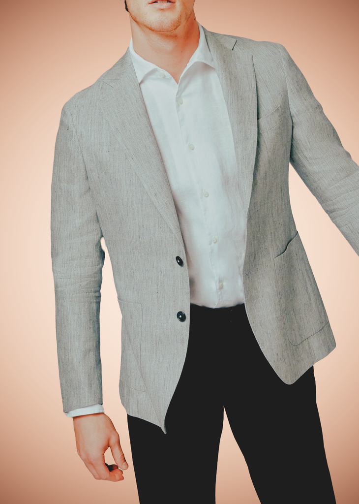 BLAZER#CANALI-LIN-GREY